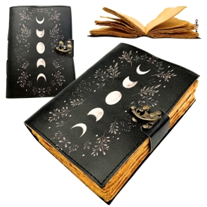 Notes skórzany - z fazami księżyca 