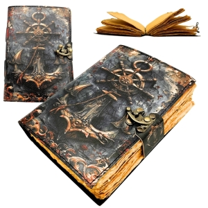 Notes skórzany retro marynistyczny