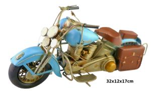 Motocykl niebieski replika