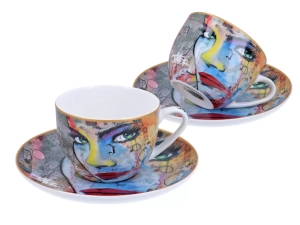 Kpl. 2 filiżanek ze spodkiem -Loui Jover