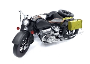 Motocykl z wózkiem bocznym replika  